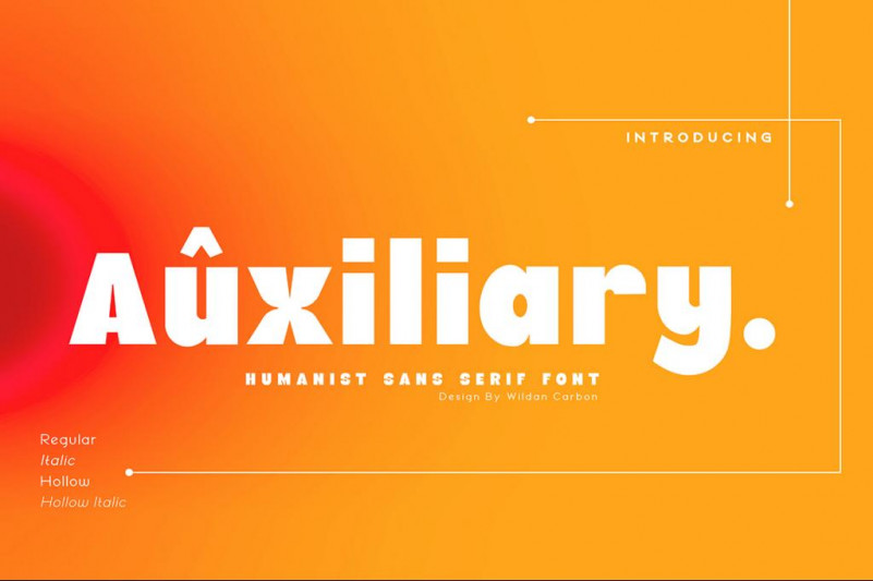 Auxiliary Sans Serif Font