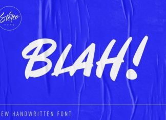 Blah! Brush Font