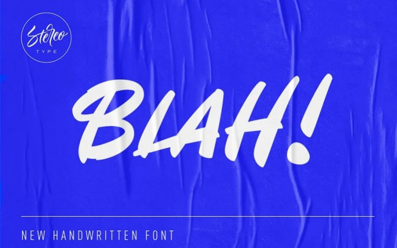 Blah! Brush Font