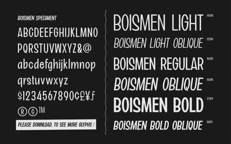 Boismen Sans Serif Font