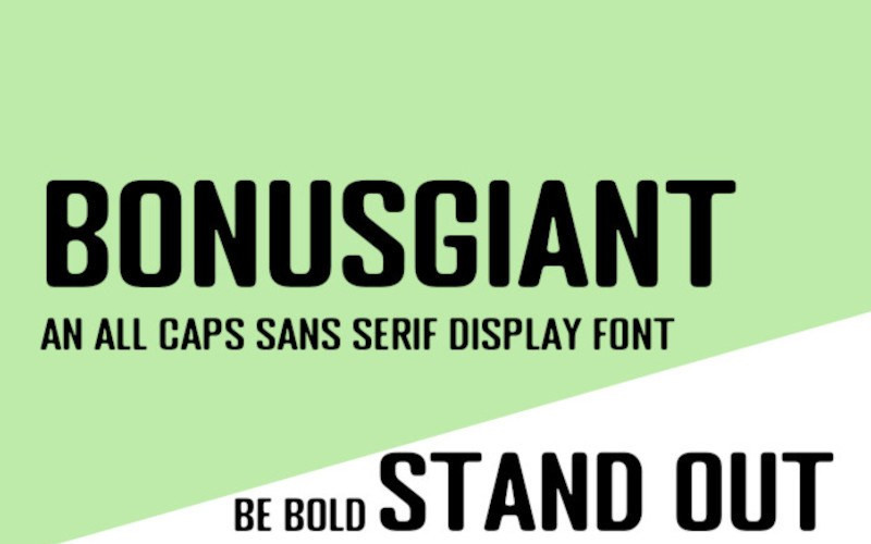 BonusGiant Sans Serif Font