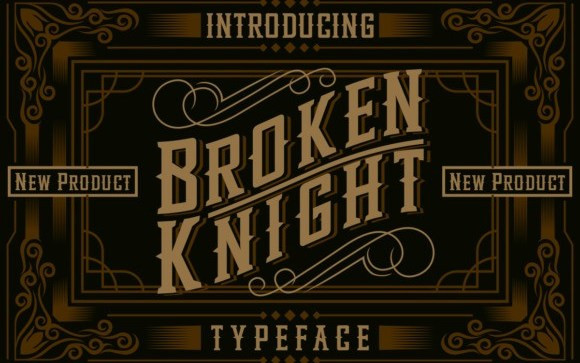 Broken Knight Display Font