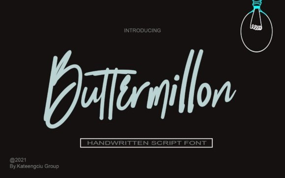 Buttermillon Handwritten Font