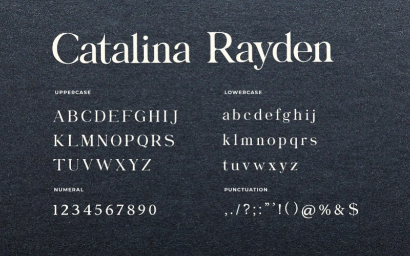 Catalina Rayden Serif Font