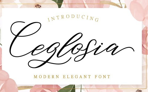 Ceglosia Calligraphy Font