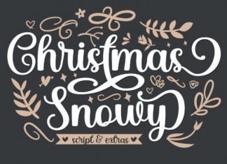 Christmas Snowy Calligraphy Font