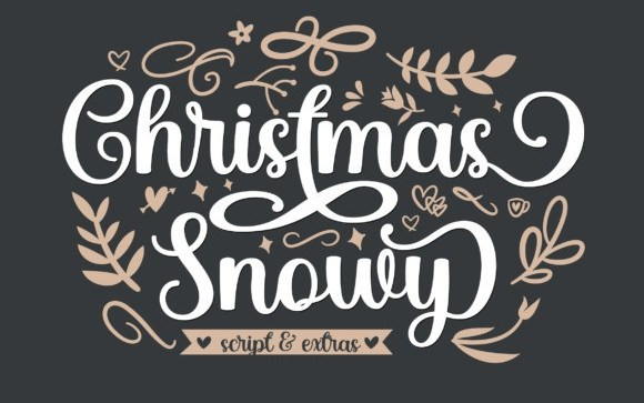 Christmas Snowy Calligraphy Font