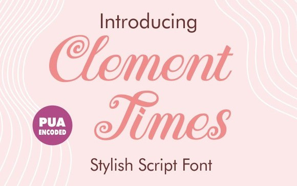 Clement Times Calligraphy Font