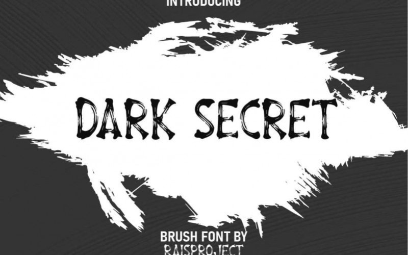 Dark Secret Brush Font