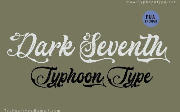 Dark Seventh Script Font