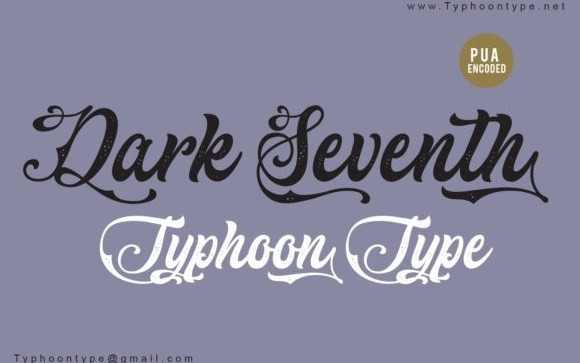 Dark Seventh Script Font