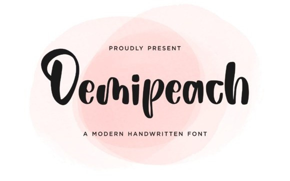 Demipeach Script Font