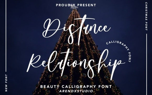 Distance Relationship Script Font