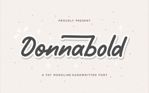 Donnabold Handwritten Font