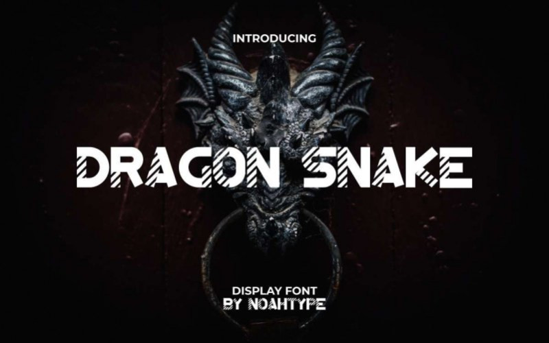 Dragon Snake Display Font