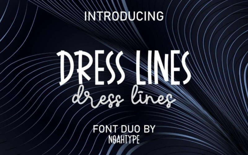 Dress Lines Font Duo