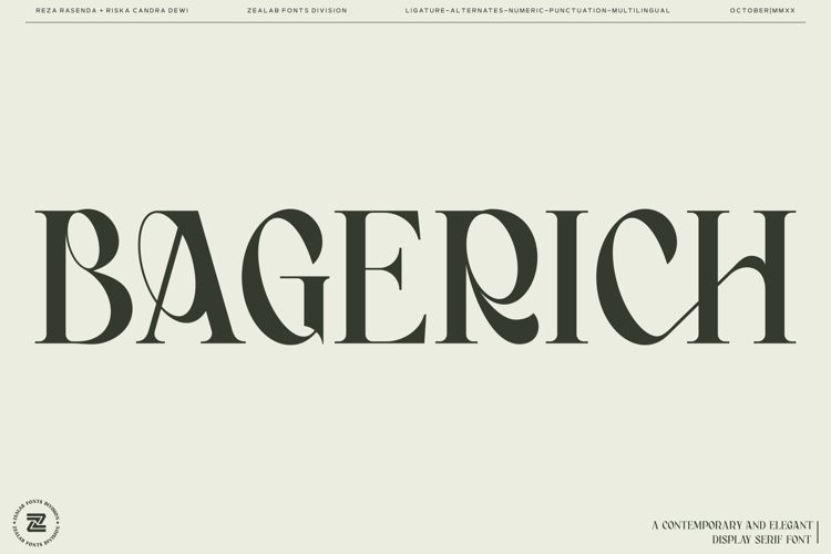 Bagerich Serif Font