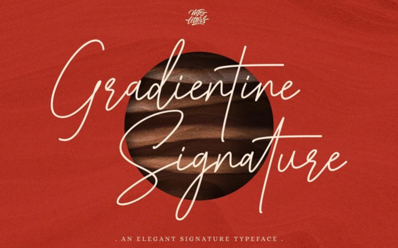 Gradientine Signature Script Font