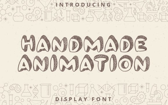 Handmade Animation Display Font