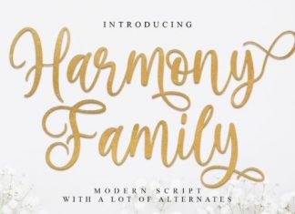 Harmony Family Calligraphy Font