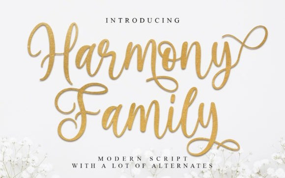 Harmony Family Calligraphy Font