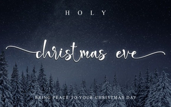 Holi Christmas Eve Calligraphy Font