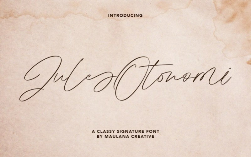 Jules Otonomi Handwritten Font