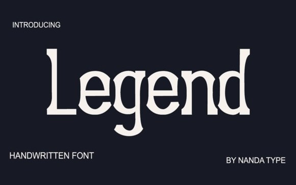 Legend Display Font