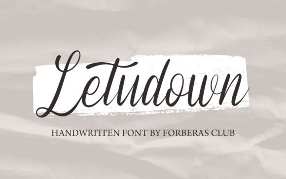 Letudown Handwritten Font