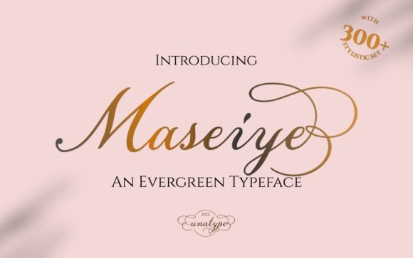 Maseiye Calligraphy Font