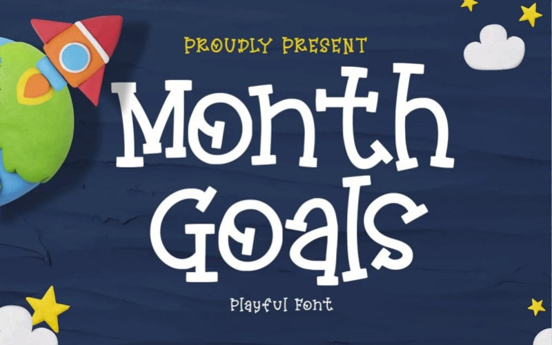 Monthly Goals Display Font