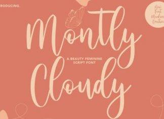 Montly Cloudy Script Font
