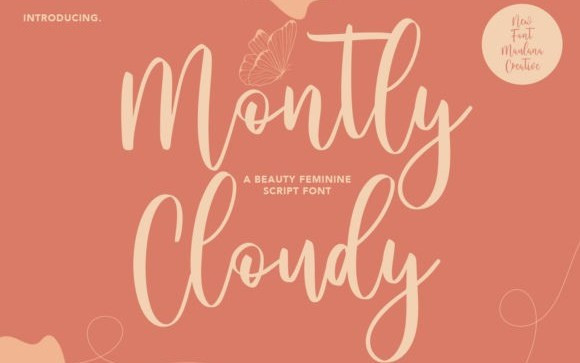 Montly Cloudy Script Font