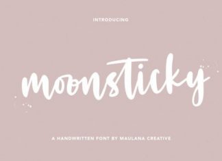 Moonsticky Script Font