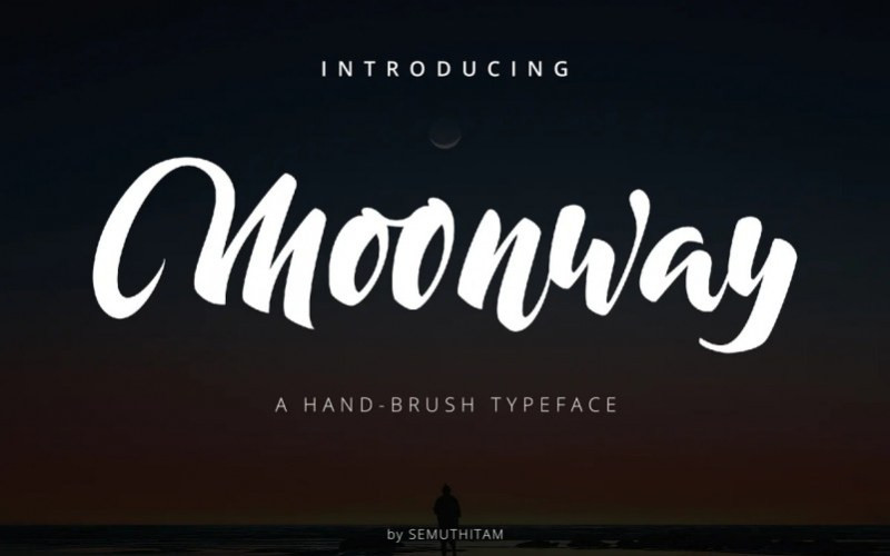 Moonway Brush Font