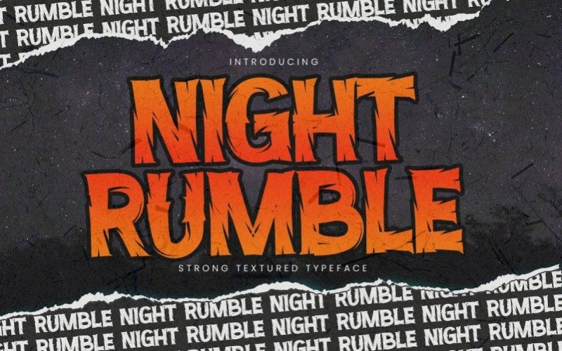 Night Rumble Display Font