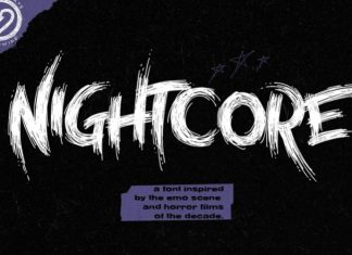 Nightcore Brush Font
