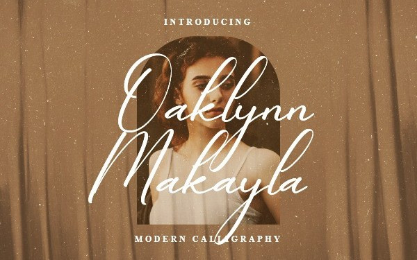 Oaklynn Makayla Script Font