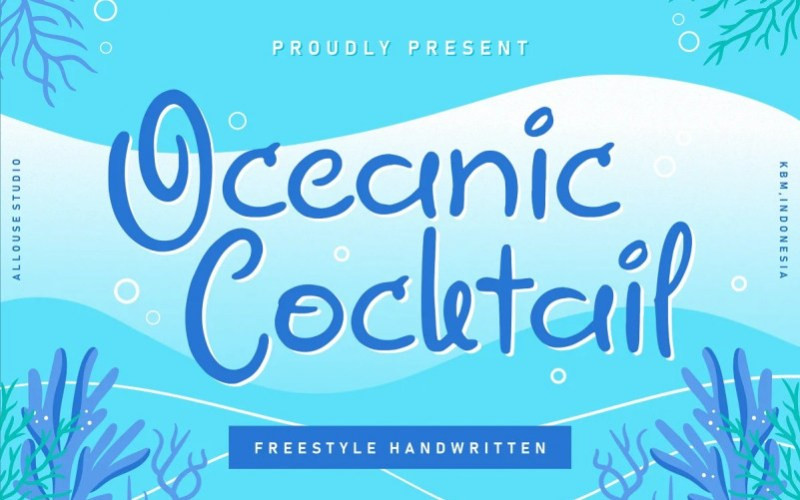 Oceanic Cocktail Display Font