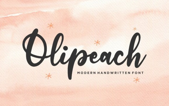 Olipeach Script Font