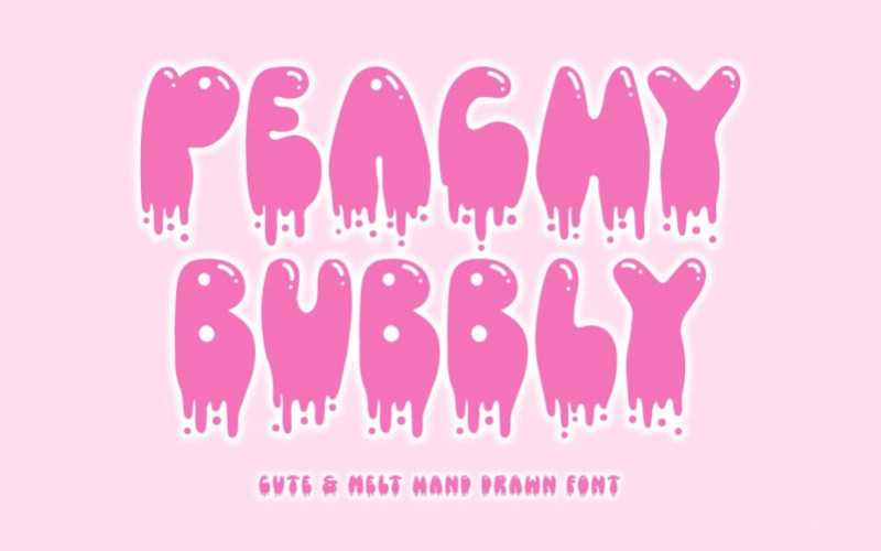 Peachy Bubbly Display Font