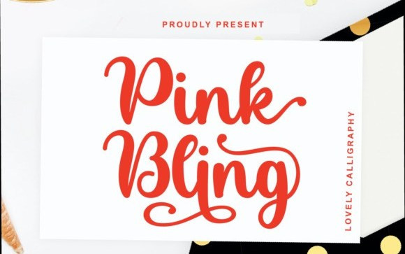 Pink Bling Script Font