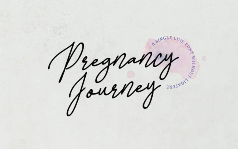 Pregnancy Journey Handwritten Font