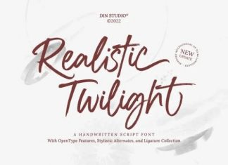 Realistic Twilight Brush Font