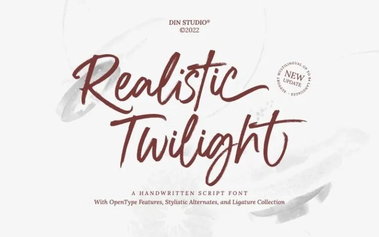 Realistic Twilight Brush Font