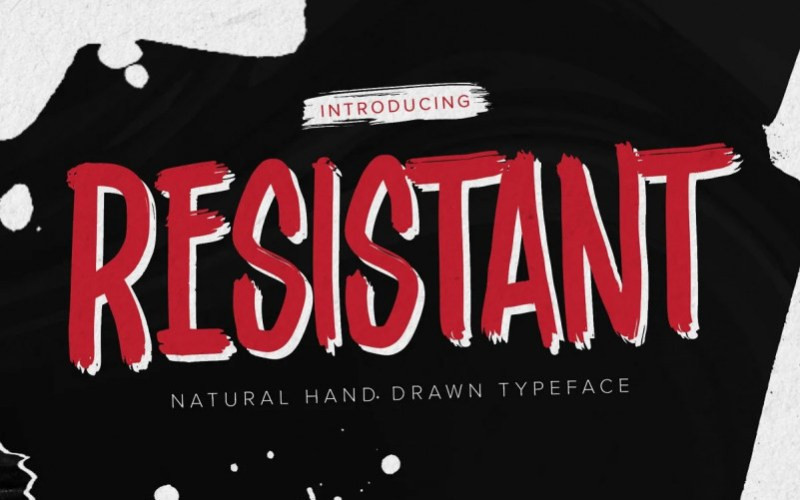 Resistant Brush Font