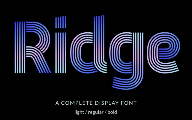 Ridge Display Font