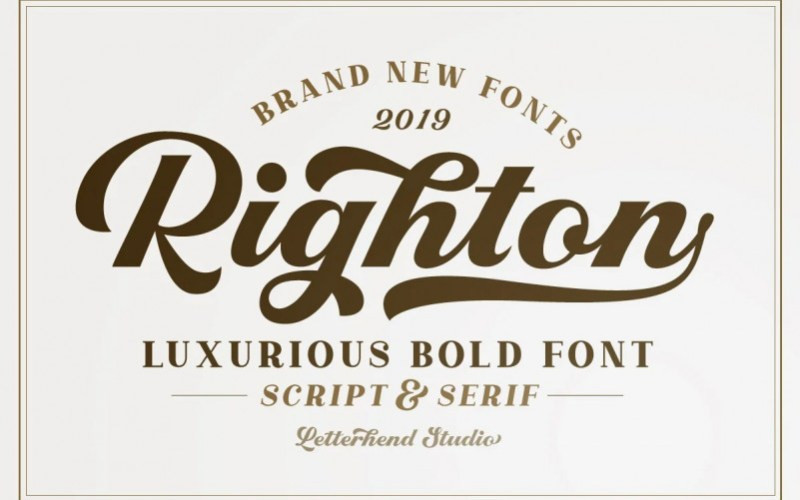 Righton Calligraphy Font