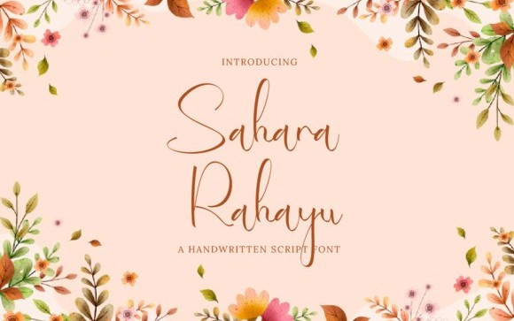 Sahara Rahayu Handwritten Font