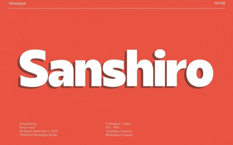 Sanshiro Sans Serif Font